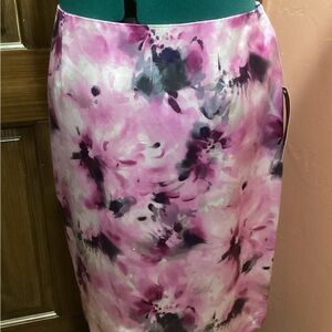 Jones New York Floral print silk blend pencil skirt